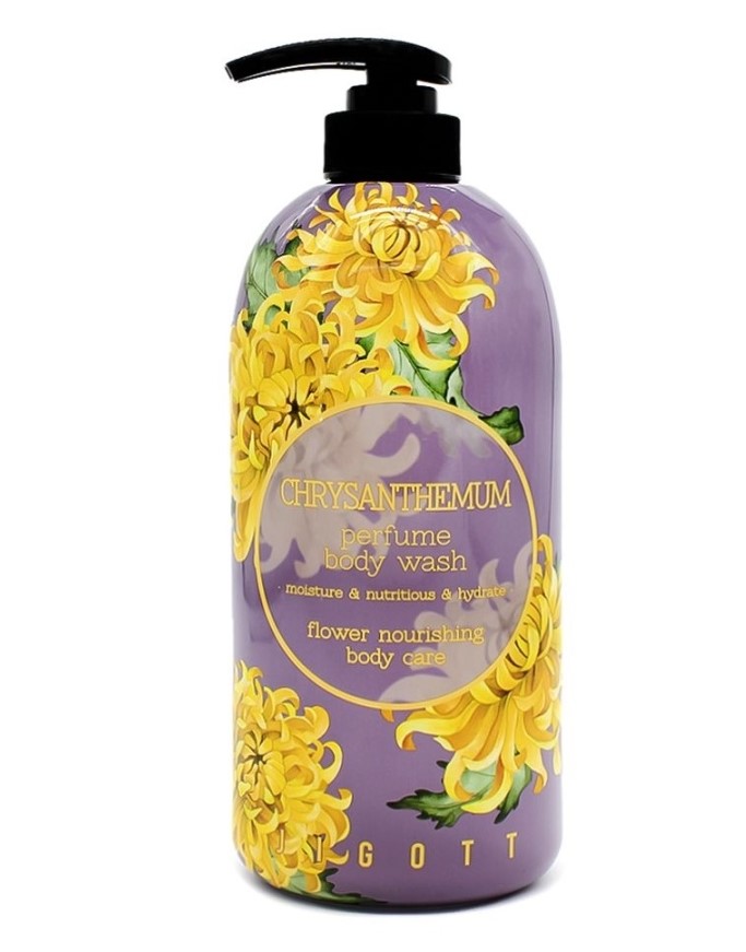 картинка JIGOTT Гель для душа с экстр.цветов хризантемы парфюмированный Chrysantemum Perfume Body Wash 750мл
