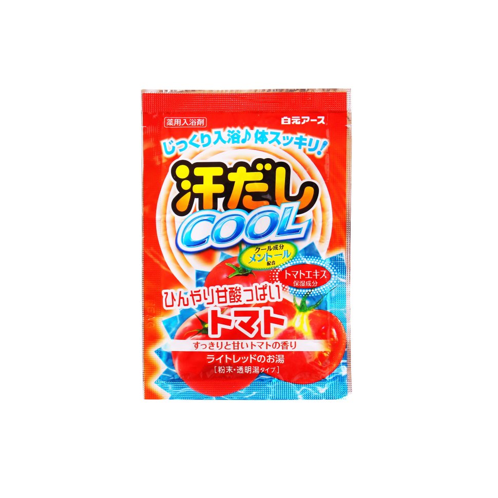 картинка Hakugen Earth Соль для ванны освежающая с экстрактом томата Asedashi Cool 25гр