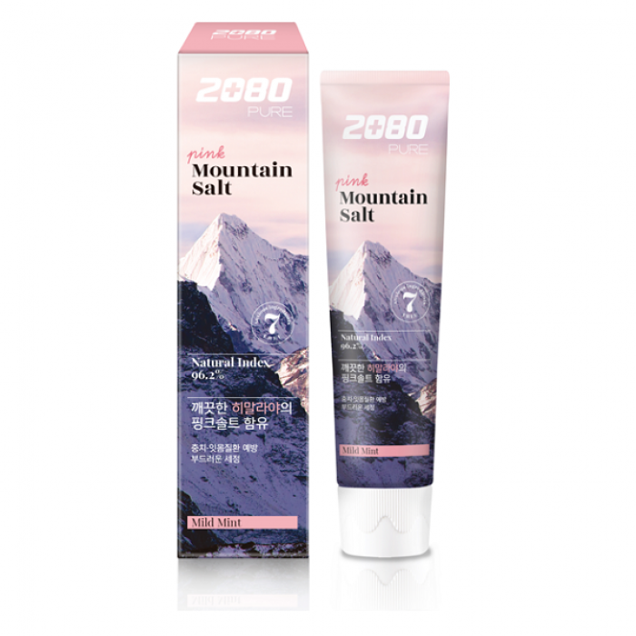 картинка Dental Clinic 2080 Зубная паста с розовой гималайской солью Mountain Salt Mild Mint Toothpaste 120гр