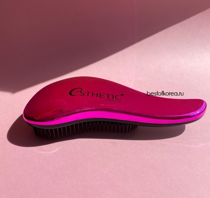 картинка Esthetic House Расческа для волос розовая пластиковая Hair Brush Pink 18см*7см