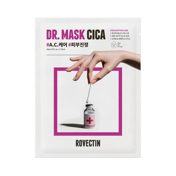 картинка Rovectin Тканевая маска успокаивающ.с каламином и мадекассосидом Skin Essentials Dr. Mask Cica 25мл+