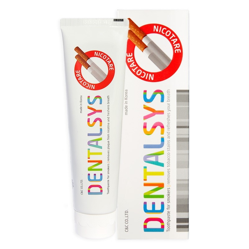 картинка Dental Clinic 2080 Зубная паста отбеливающая налет от кофе и сигарет Dentalsys Nicotare 130гр
