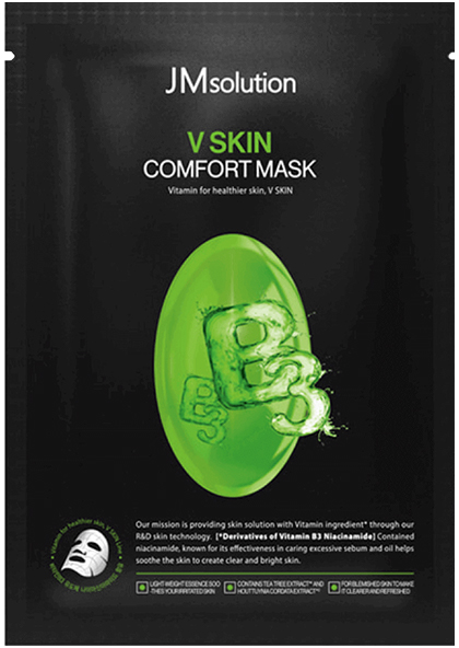 картинка JMsolution Тканевая маска для восстановления кожи с витамином В3 V Skin Comfort Mask Vitamin B3 30мл