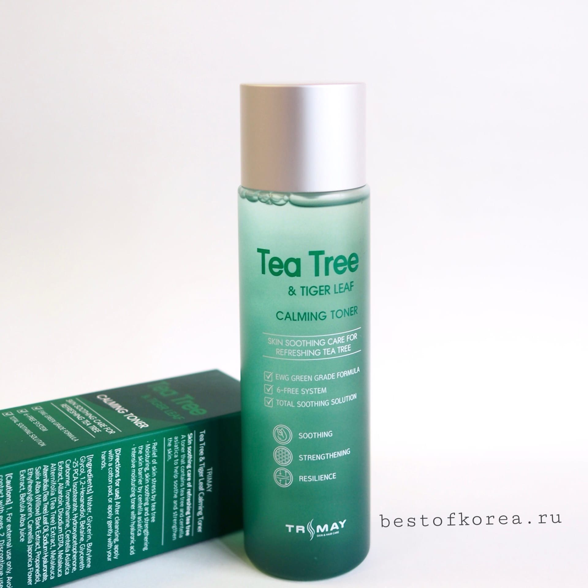 картинка TRIMAY Тонер для лица очищающий с чайным деревом Tea Tree&Tiger Leaf Calming Toner 200мл