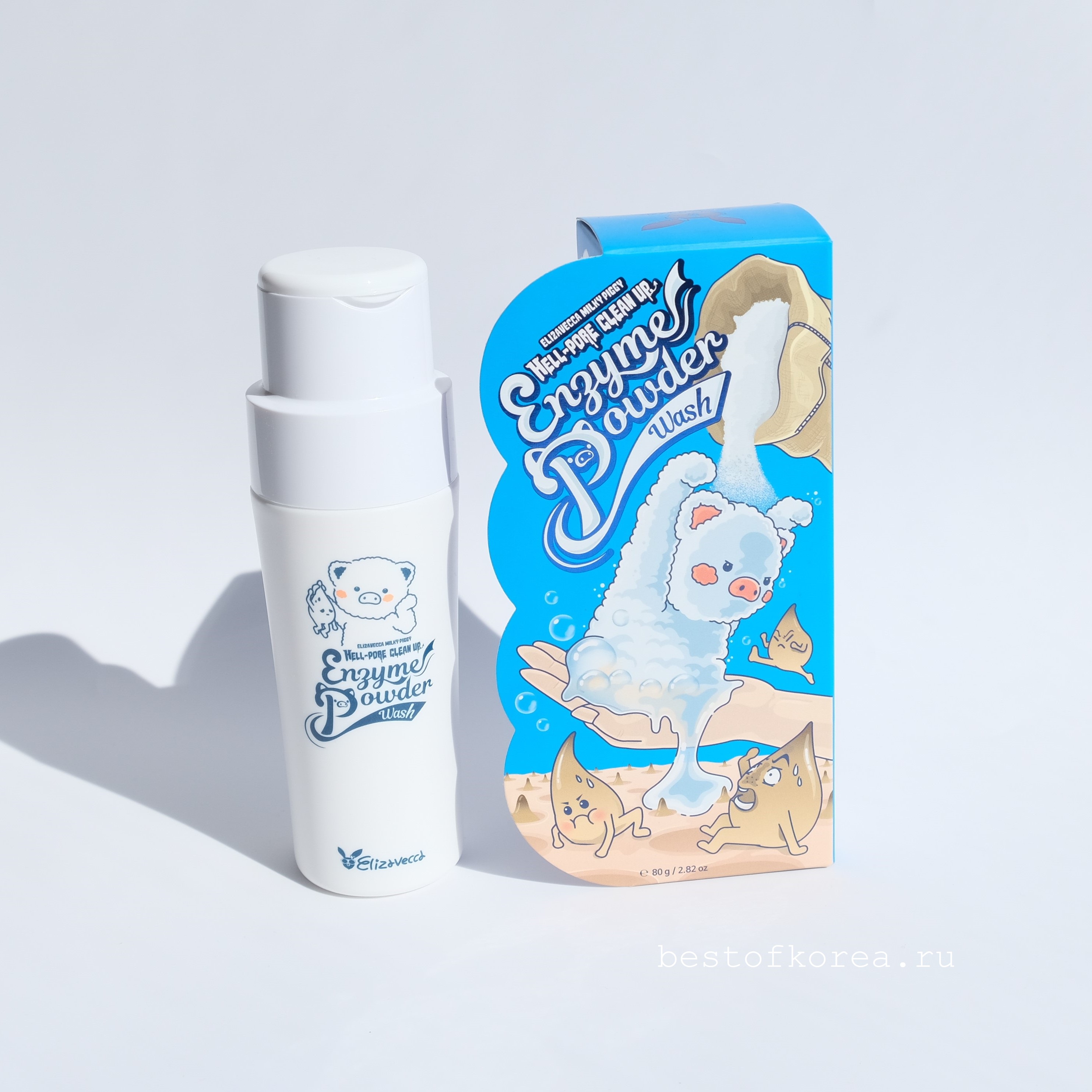 картинка Elizavecca Энзимная пудра с энзимами папайи Milky Piggy Hell-Pore Clean Up Enzyme Powder 80гр