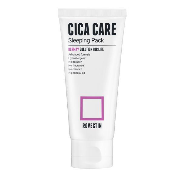 картинка Rovectin Ночная маска для лица успокаивающая Skin Essentials Cica Care Sleeping Pack 80мл-