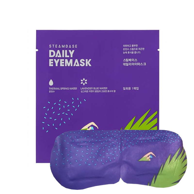 картинка Steambase Маска для глаз с тепловым действием с лавандой Daily Eye Mask Lavender Blue Water 1шт