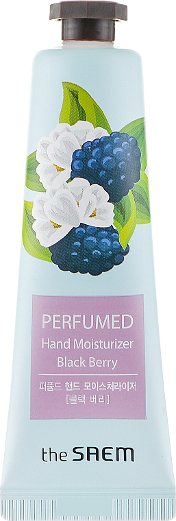 картинка The Saem Крем для рук парфюмированный черничный Perfumed Hand Moisturizer Black Berry 30мл