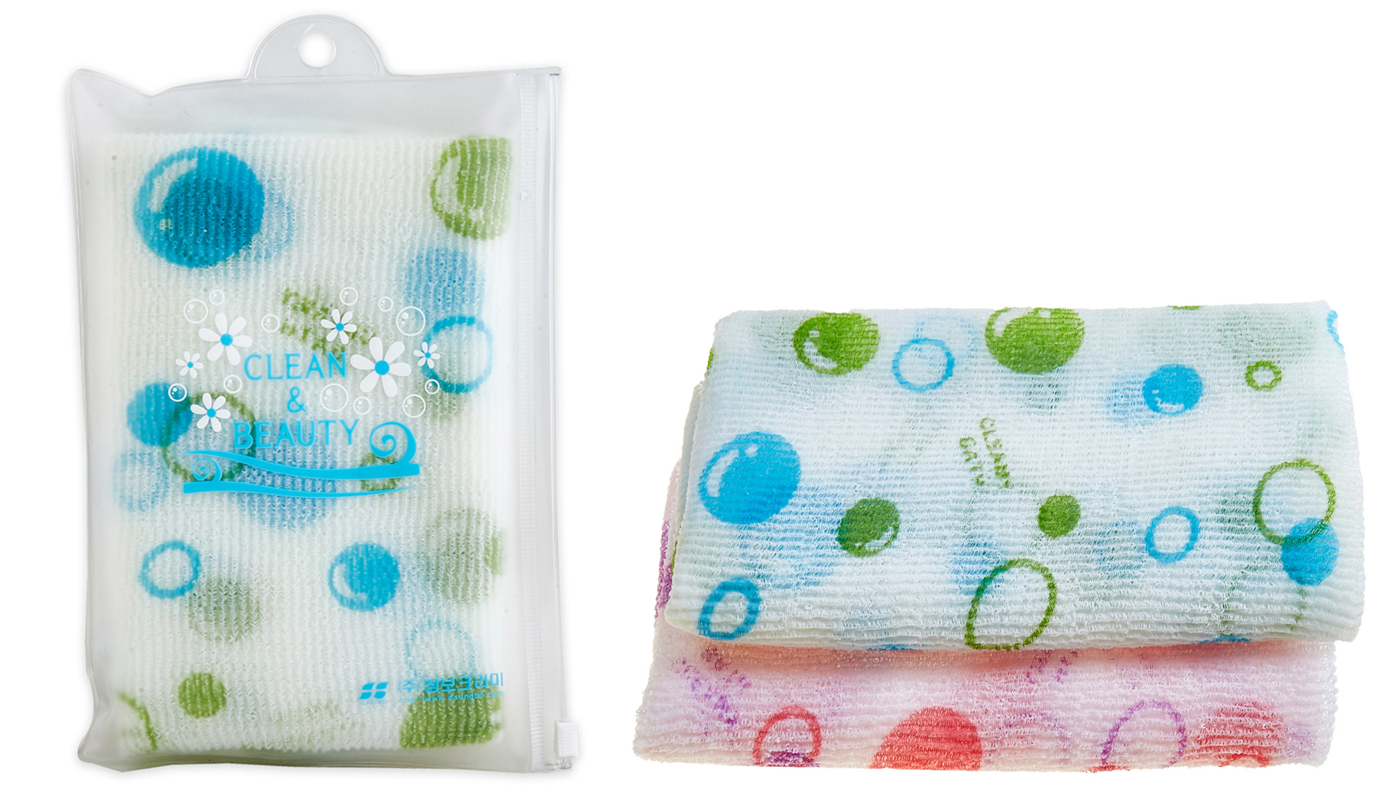 картинка Sungbo Cleamy Мочалка для душа мягкой жесткости Bubble Shower Towel 28см*100см 1шт