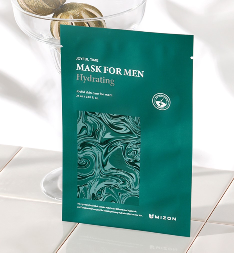 картинка MIZON Мужская тканевая маска увлажняющая Joyful Time Mask For Men Hydrating 24мл