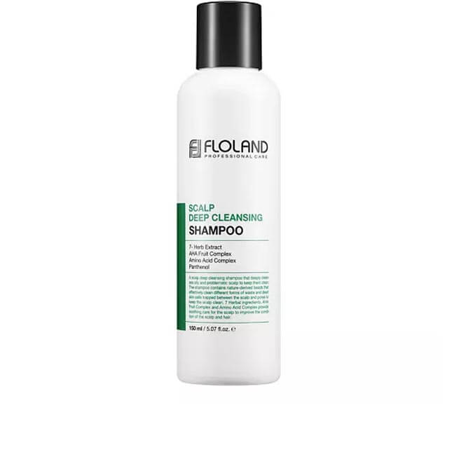картинка Floland Шампунь для глубокого очищения кожи головы с кислотами Scalp Deep Cleansing Shampoo150мл+