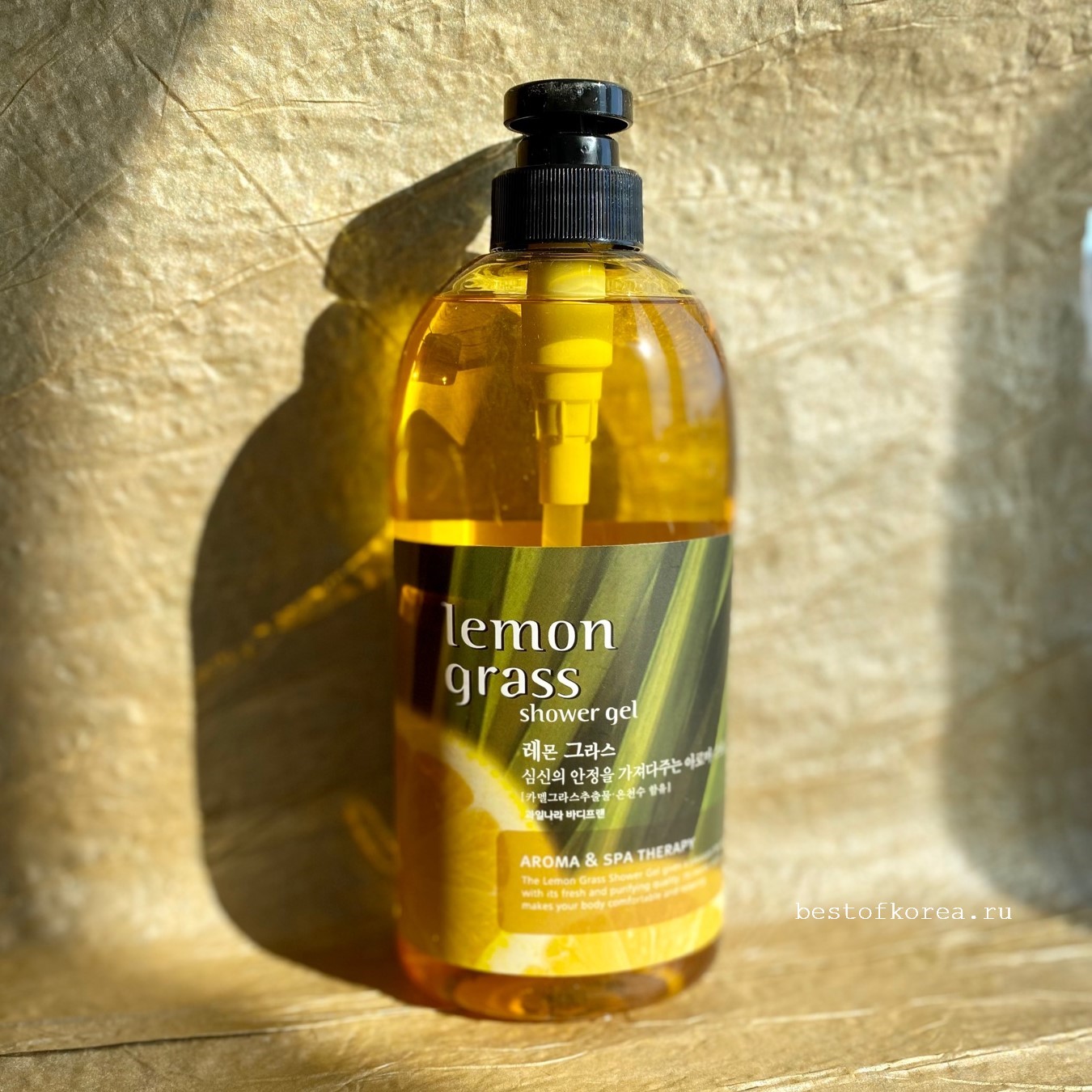 картинка Welcos Гель для душа бодрящий с экстрактом лемонграсса Body Phren Shower Gel Lemon Grass 730мл