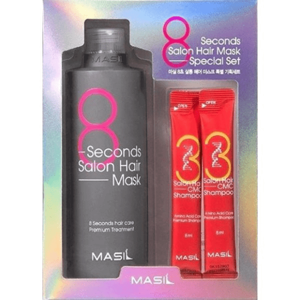 картинка Masil Набор для восстановления волос 8Second Salon Hair Set маска 350мл+шампунь CMC Shampoo 8мл*2шт-