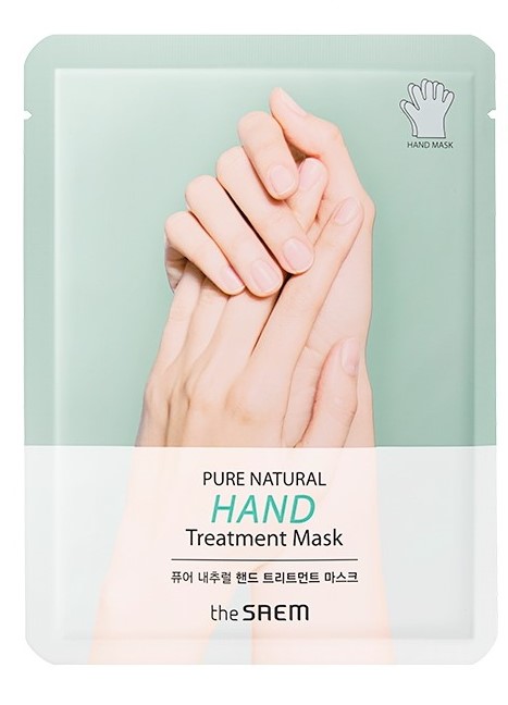 картинка The Saem Маска-перчатки для увлажнения кожи рук Pure Natural Hand Treatment Mask 8гр*1пара
