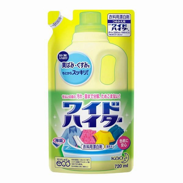 картинка KAO Кислородный отбеливатель для цветного белья с ароматом цветов Wide Haiter 720мл(жидкий)