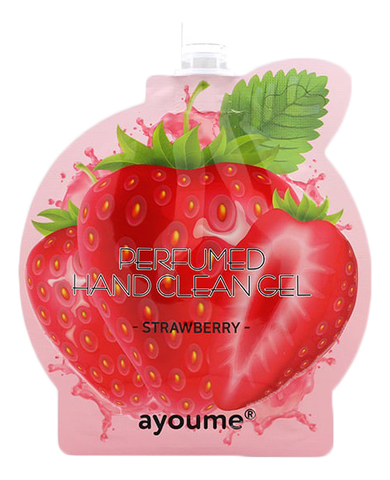 картинка Ayoume Антисептический гель для рук с ароматом клубники Perfumed Hand Clean Gel Strawberry 20мл-
