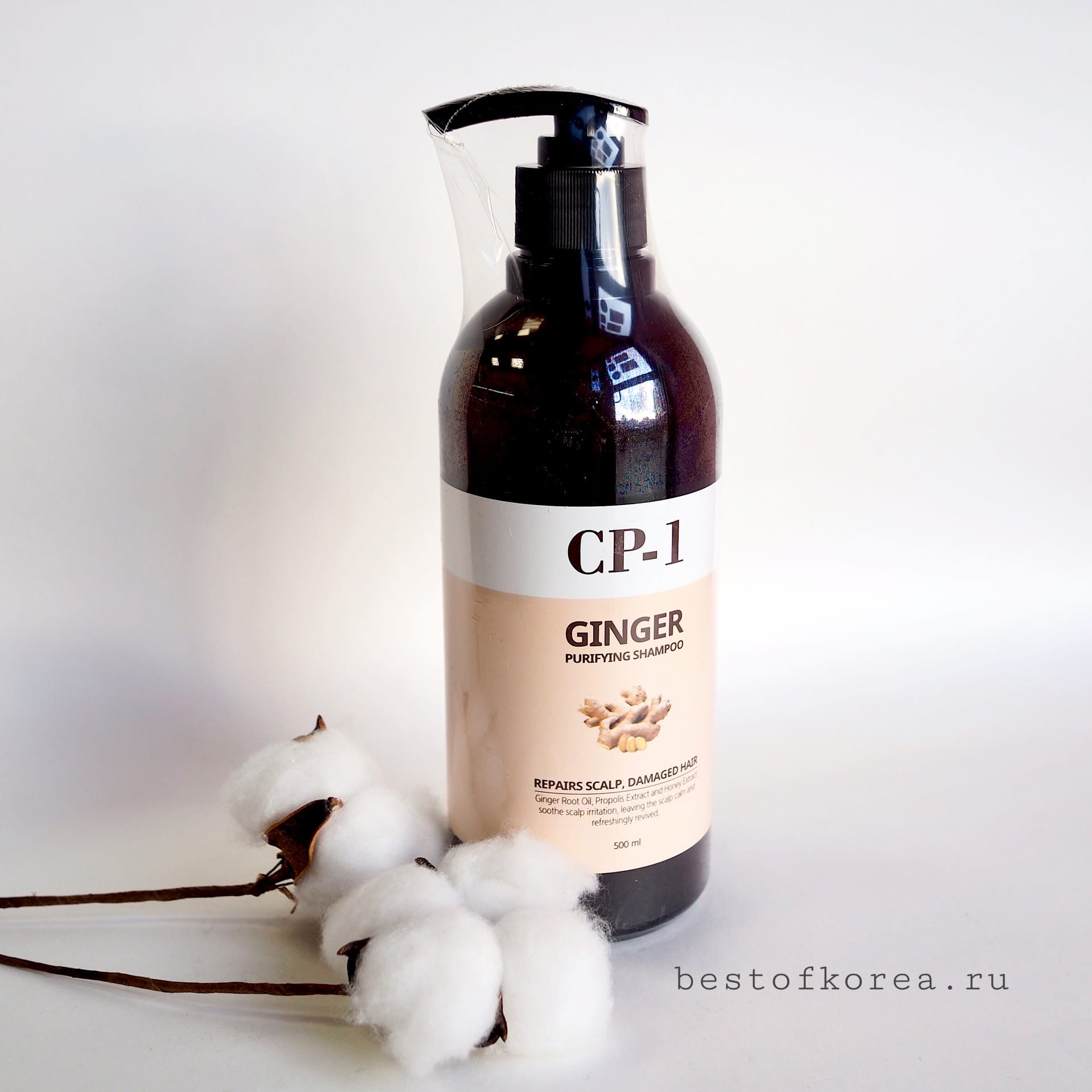 картинка Esthetic House Шампунь для питания волос c имбирем CP-1 Ginger Purifying Shampoo 500мл