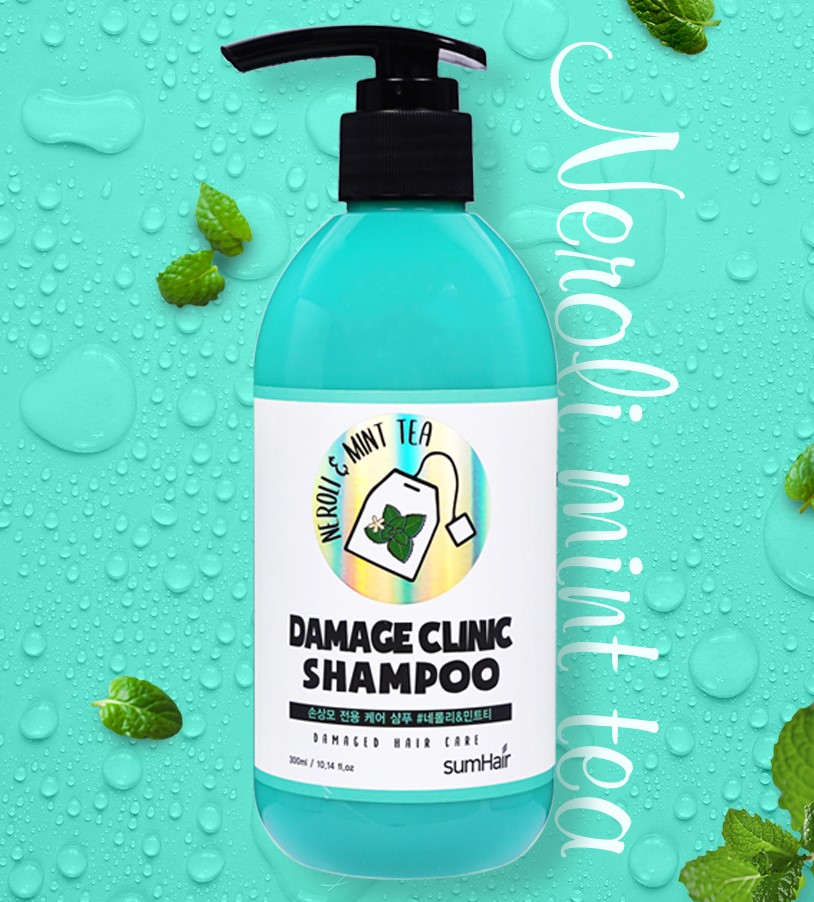 картинка EYENLIP Шампунь для сильно поврежденных волос мятой перечной Sumhair Damage Clinic Shampoo 300мл-
