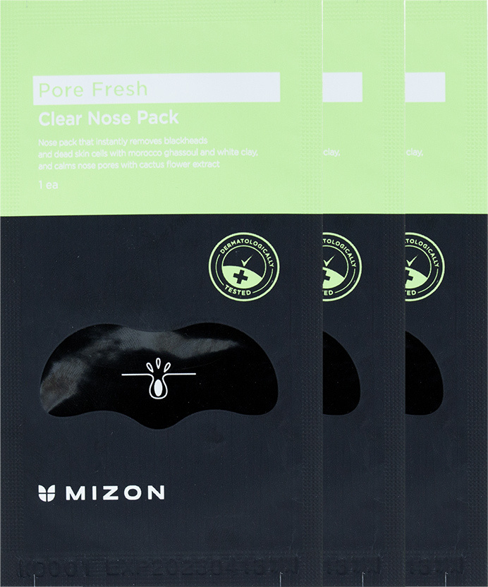 картинка MIZON Маска для удаления черных точек на носу Pore Fresh Clear Nose Pack 1шт