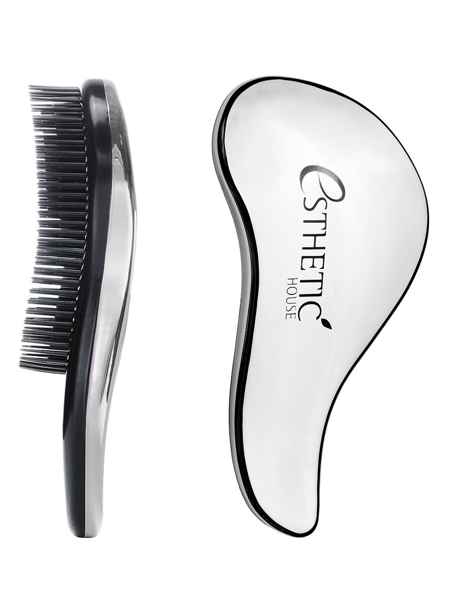 картинка Esthetic House Расческа для волос серебристая пластиковая Hair Brush Silver 18см*7см