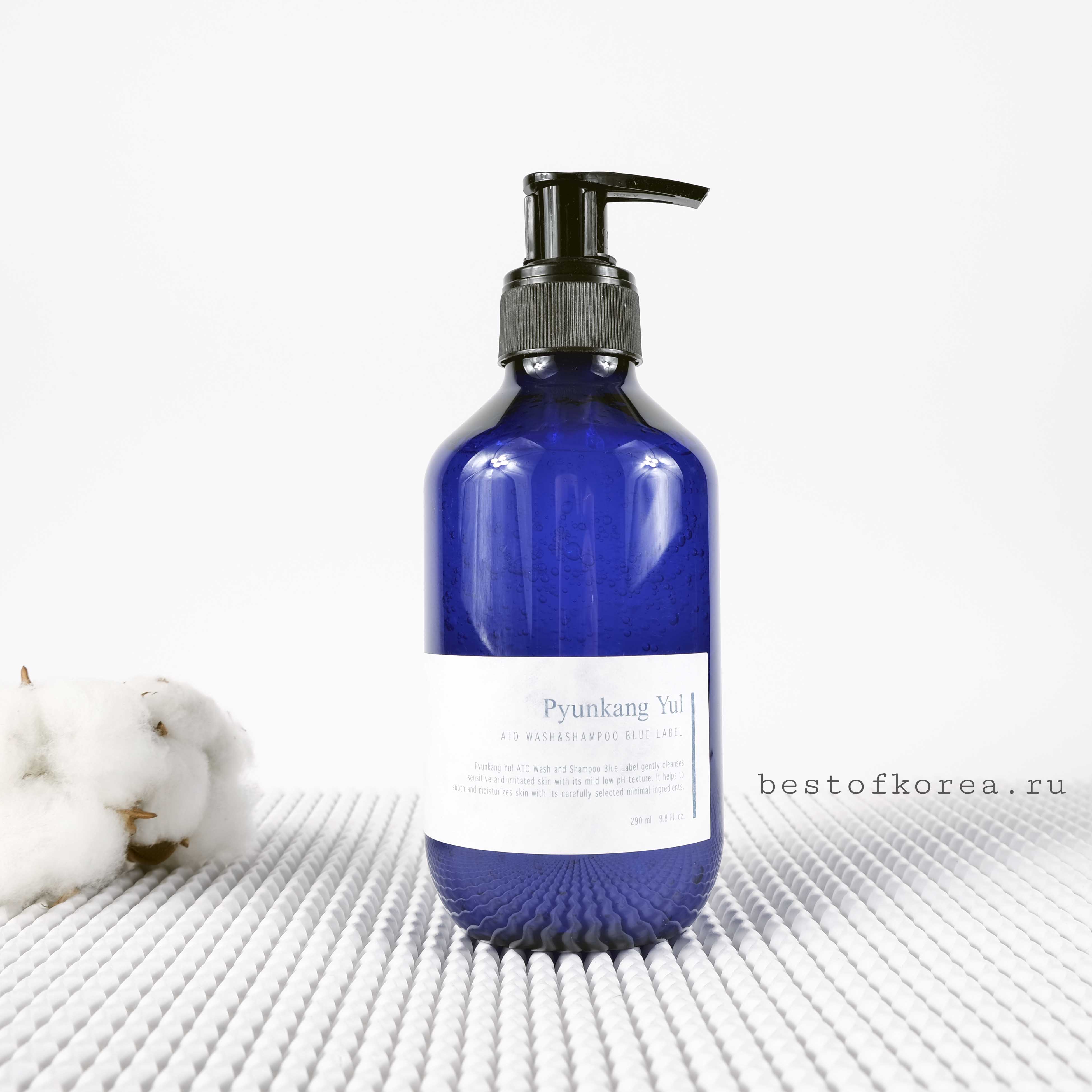 картинка Pyunkang Yul Шампунь и гель для душа 2в1 с экстрактом жимолости ATO Wash&Shampoo Blue Label 290мл