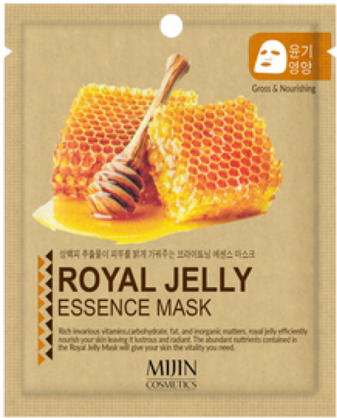 картинка Mijin Cosmetics Тканевая маска питательная с экстр.маточного молочка Royal Jelly Essence Mask 25гр+
