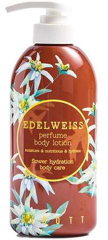 картинка JIGOTT Лосьон для тела согревающий с экстрактом эдельвейса Edelweiss Perfume Body Lotion 500мл
