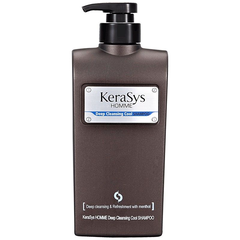 картинка Kerasys Мужской шампунь для всех типов волос освежающий Homme Deep Cleansing Cool Shampoo 550мл
