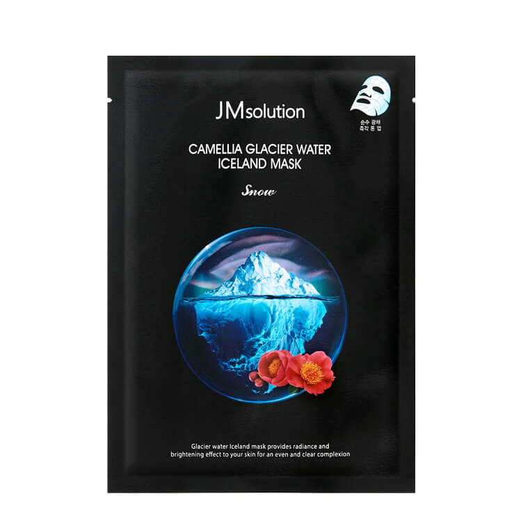 картинка JMsolution Тканевая маска тонизирующая с экстр.камелии Camellia Glacier Water Iceland Mask Snow 30мл