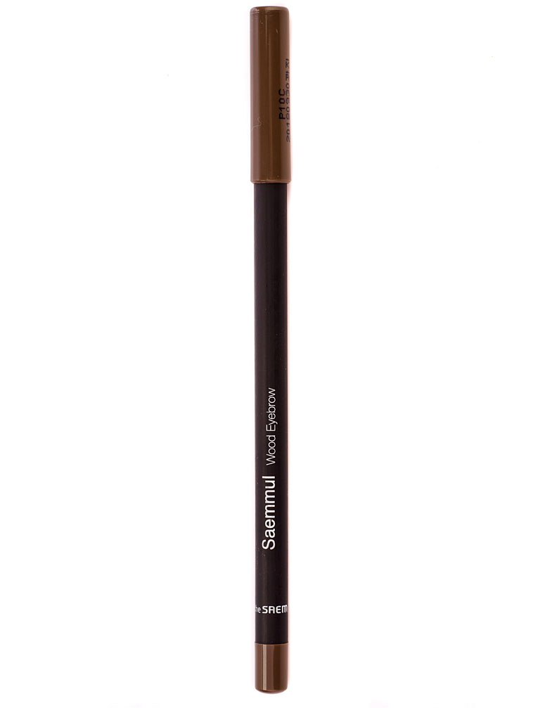картинка The Saem Карандаш для бровей темно-коричневый Saemmul Wood Eyebrow 03 Black Brown 0,2гр-