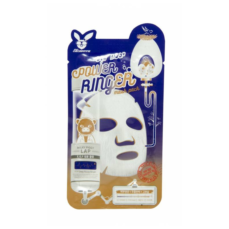 картинка Elizavecca Тканевая маска омолаживающ.с эпидермальным фактором EGF Deep Power Ringer Mask Pack 23мл
