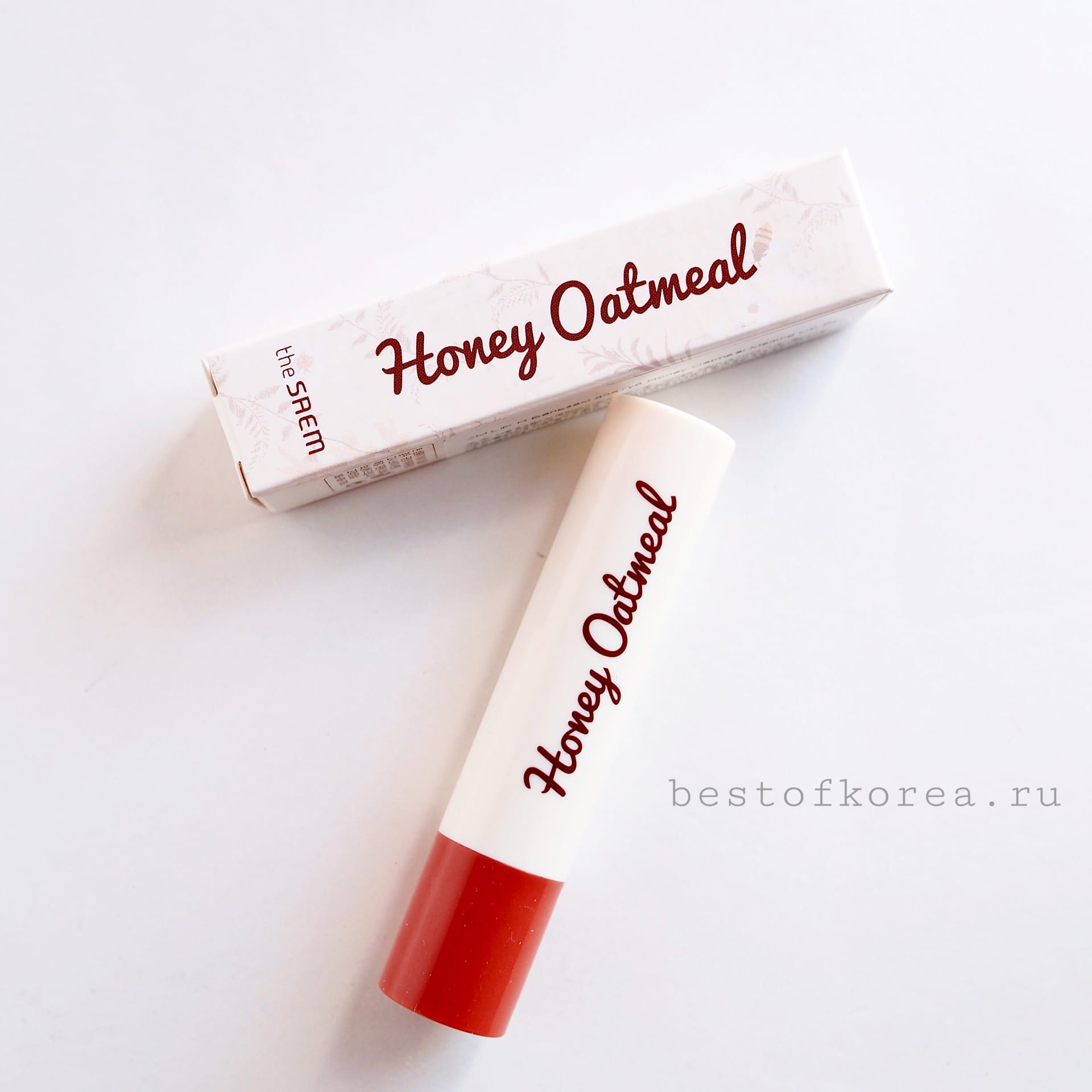 картинка The Saem Бальзам для губ с медом и овсяной мукой Honey Oatmeal Melting Lip Balm 2гр