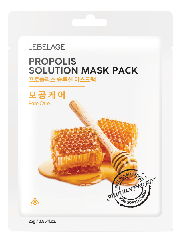 картинка Lebelage Тканевая маска питательная с экстрактом прополиса Propolis Solution Mask 25гр