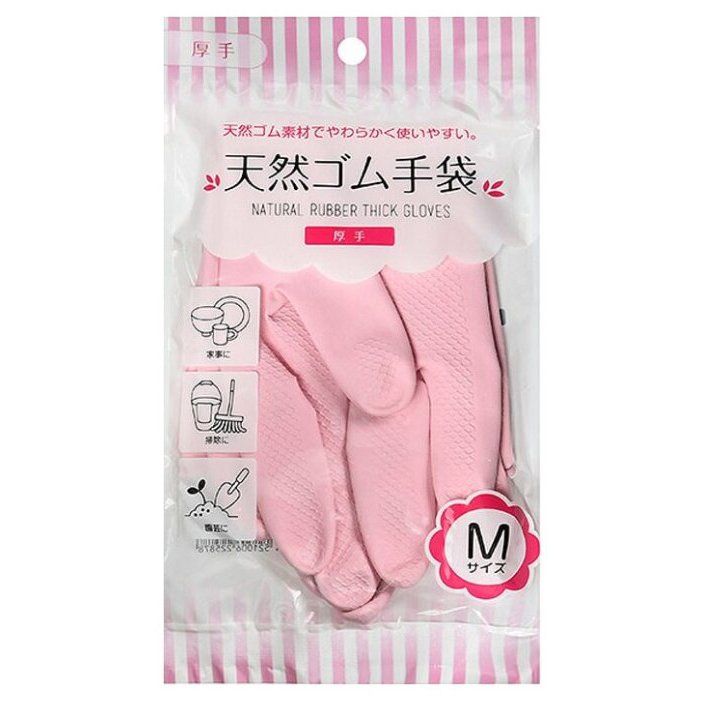 картинка CAN DO Хозяйственные перчатки (латексные,толстые 30см) М розовые 1пара