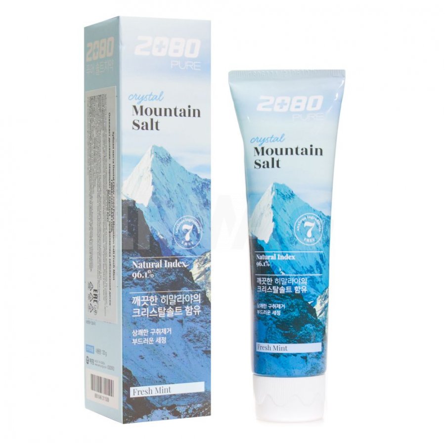 картинка Dental Clinic 2080 Зубная паста с гималайской солью Pure Mountain Salt Fresh Mint Toothpaste 120гр