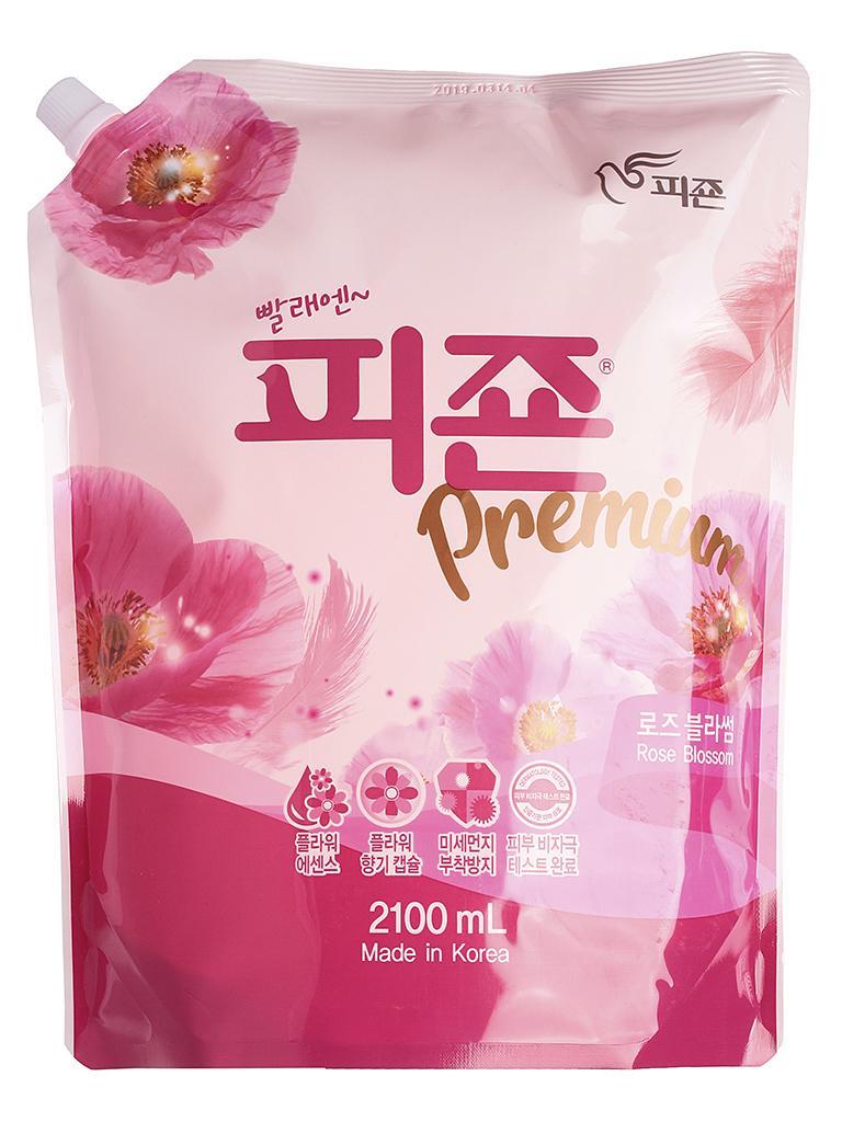 картинка PIGEON Кондиционер для белья с ароматом розы Regular Fabric Softener Pink Pouch 2100мл(Смен.блок)