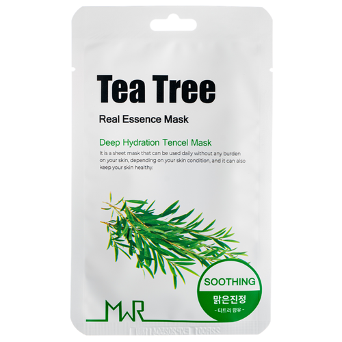 картинка Yu-R Тканевая маска с экстрактом чайного дерева MWR Soothing Tea Tree Real Essence Mask 25мл-