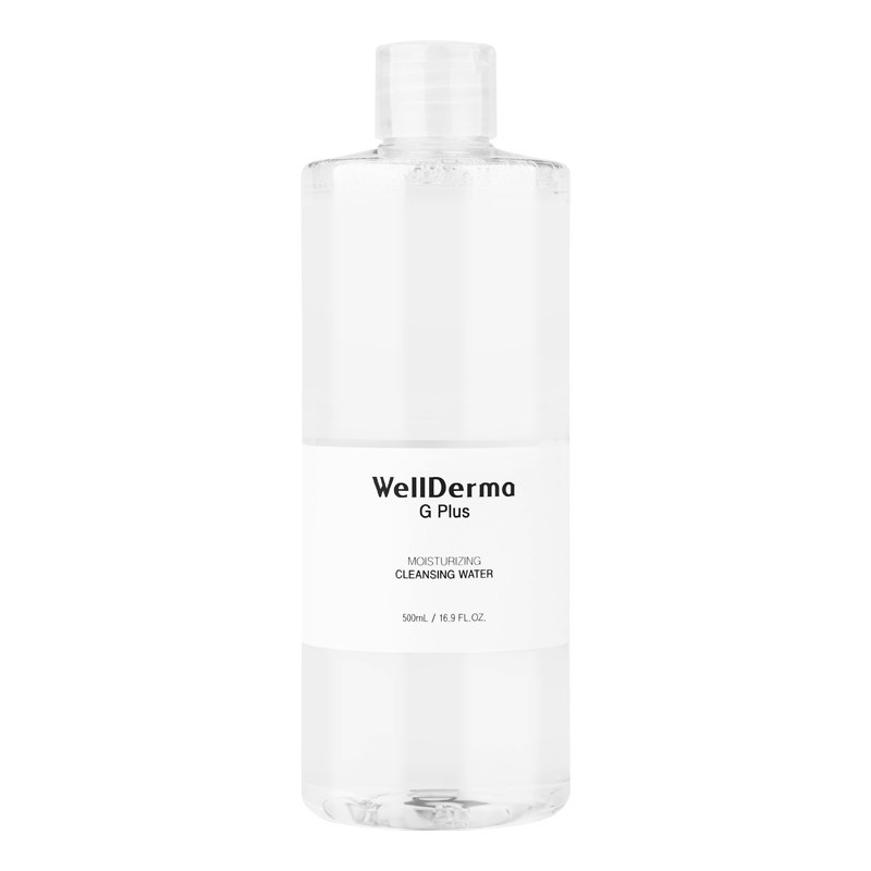 картинка WellDerma Жидкость для снятия стойкого макияжа G Plus Moisturizing Cleansing Water 500мл