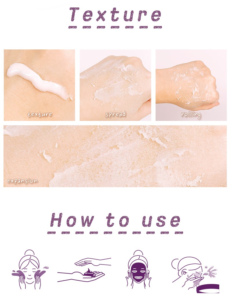 картинка EYENLIP Скраб от черных точек на лице с экстрактом баклажана Eggplant Baking Powder Pore Scrub 100гр