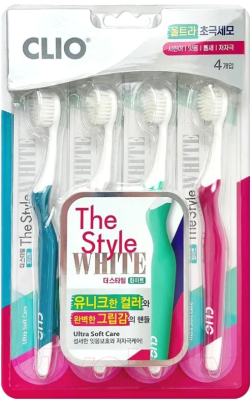 картинка Clio Зубная щетка мягкой жесткости The Style White Ultra Soft Care Toothbrush 