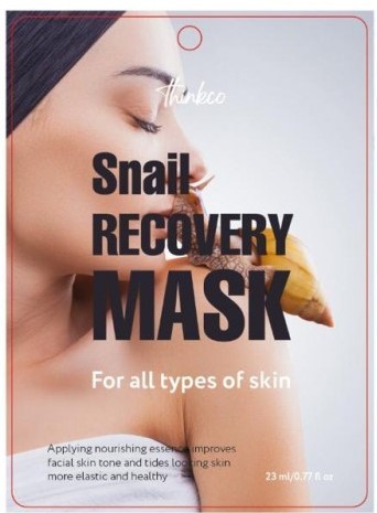 картинка Thinkco Тканевая маска регенирирующая с муцином улитки Snail Recovery Mask 23мл