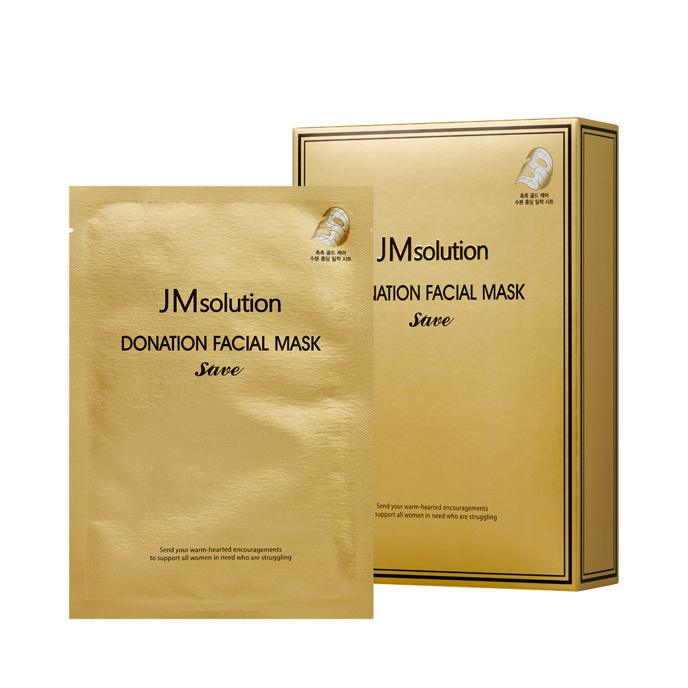 картинка JMsolution Тканевая маска с золотом,гиалуроном и пептидами Donation Facial Save Mask 37мл