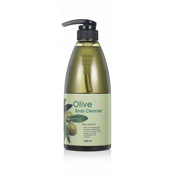 картинка Welcos Гель для душа увлажняющий с экстрактом оливы Kwailnara Olive Body Cleanser 740гр