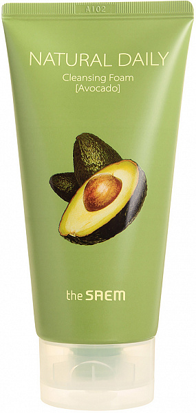 картинка The Saem Пенка для умывания с экстрактом авокадо Natural Daily Cleansing Foam Avocado 150мл