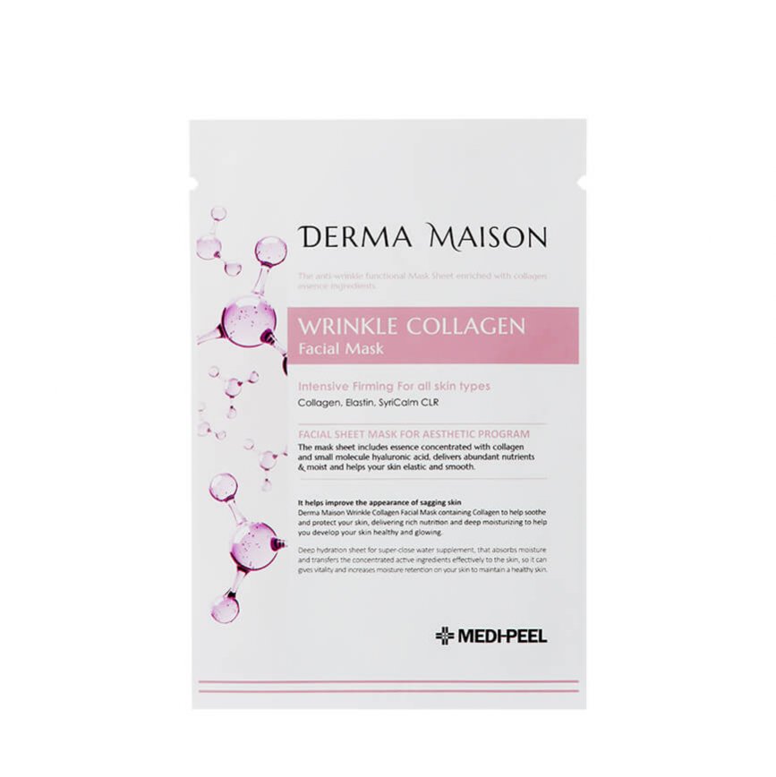 картинка MEDI-PEEL Тканевая маска антивозрастная с коллагеном Derma Maison Wrinkle Collagen Facial Mask 23мл