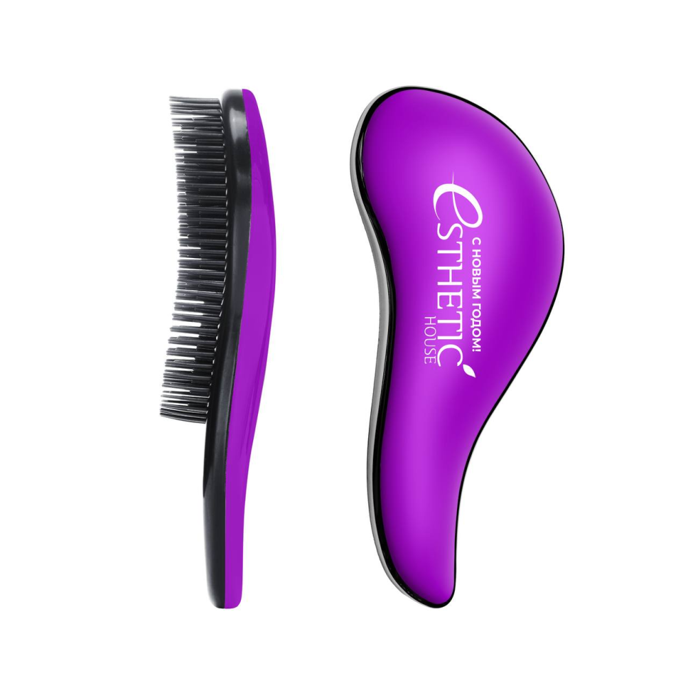 картинка Esthetic House Расческа для волос фиолетовая пластиковая Hair Brush Violet 18см*7см
